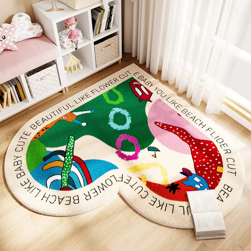 Cozy Heart Plush Rug with Non-Slip Backing | Soft Carpet for Comfort 7