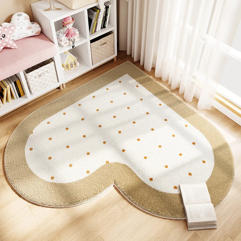 Cozy Heart Plush Rug with Non-Slip Backing | Soft Carpet for Comfort 8