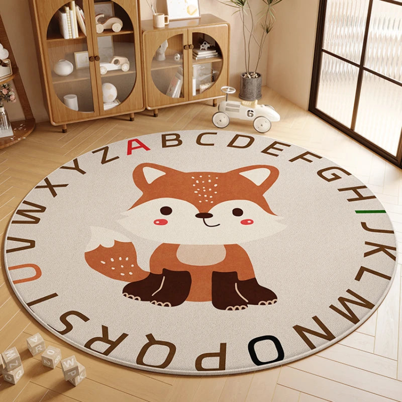 Cozy Round Kids Rug with Anti-Slip Backing | Soft & Comfortable Design for Safe Play 2
