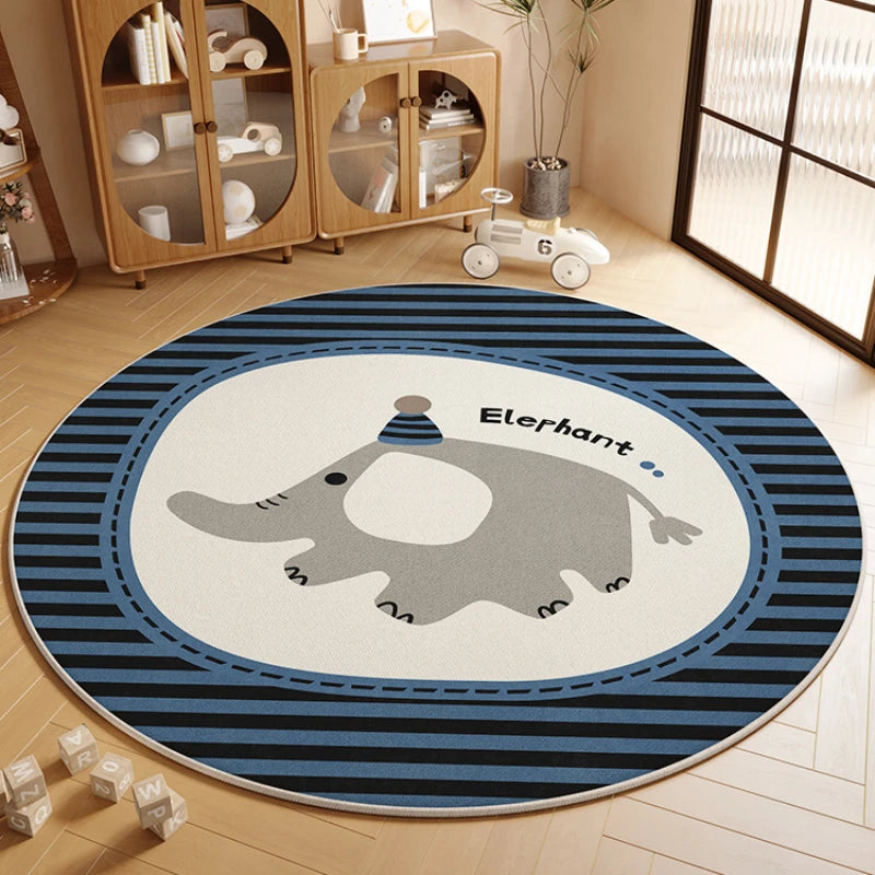 Cozy Round Kids Rug with Anti-Slip Backing | Soft & Comfortable Design for Safe Play 6
