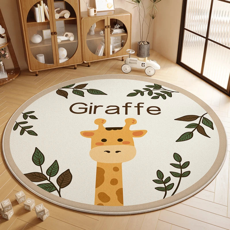 Cozy Round Kids Rug with Anti-Slip Backing | Soft & Comfortable Design for Safe Play 7