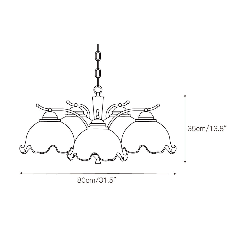 Freyza | Ogle Flower Glass Glass Chandelier – Dining Room Living Room