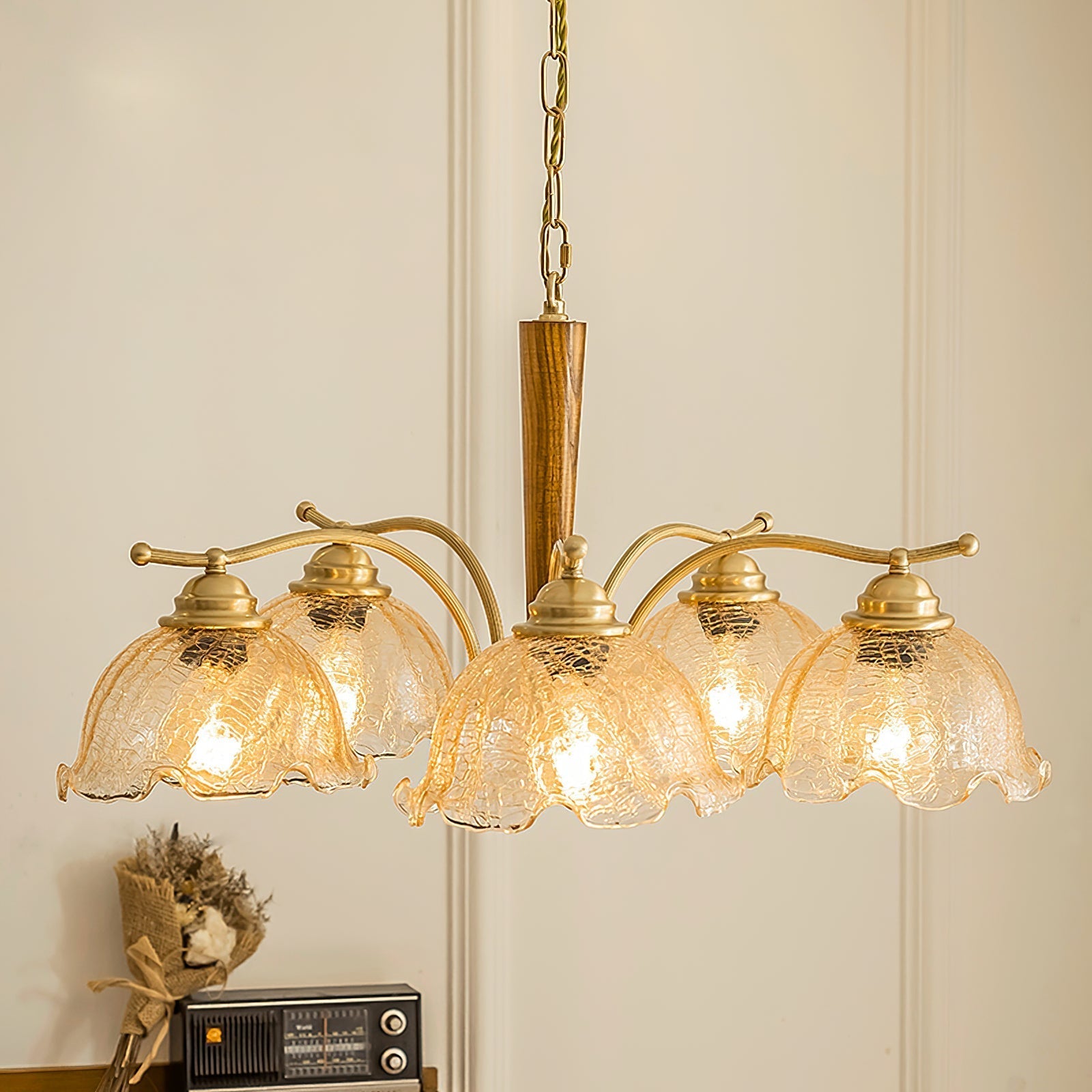 Freyza | Ogle Flower Glass Glass Chandelier – Dining Room Living Room