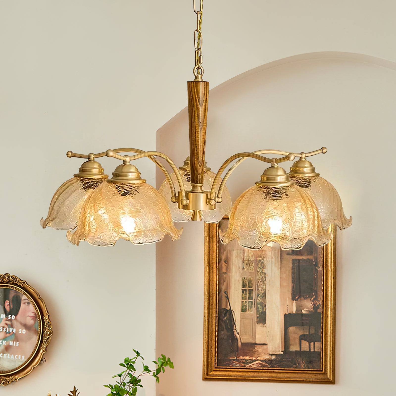 Freyza | Ogle Flower Glass Glass Chandelier – Dining Room Living Room