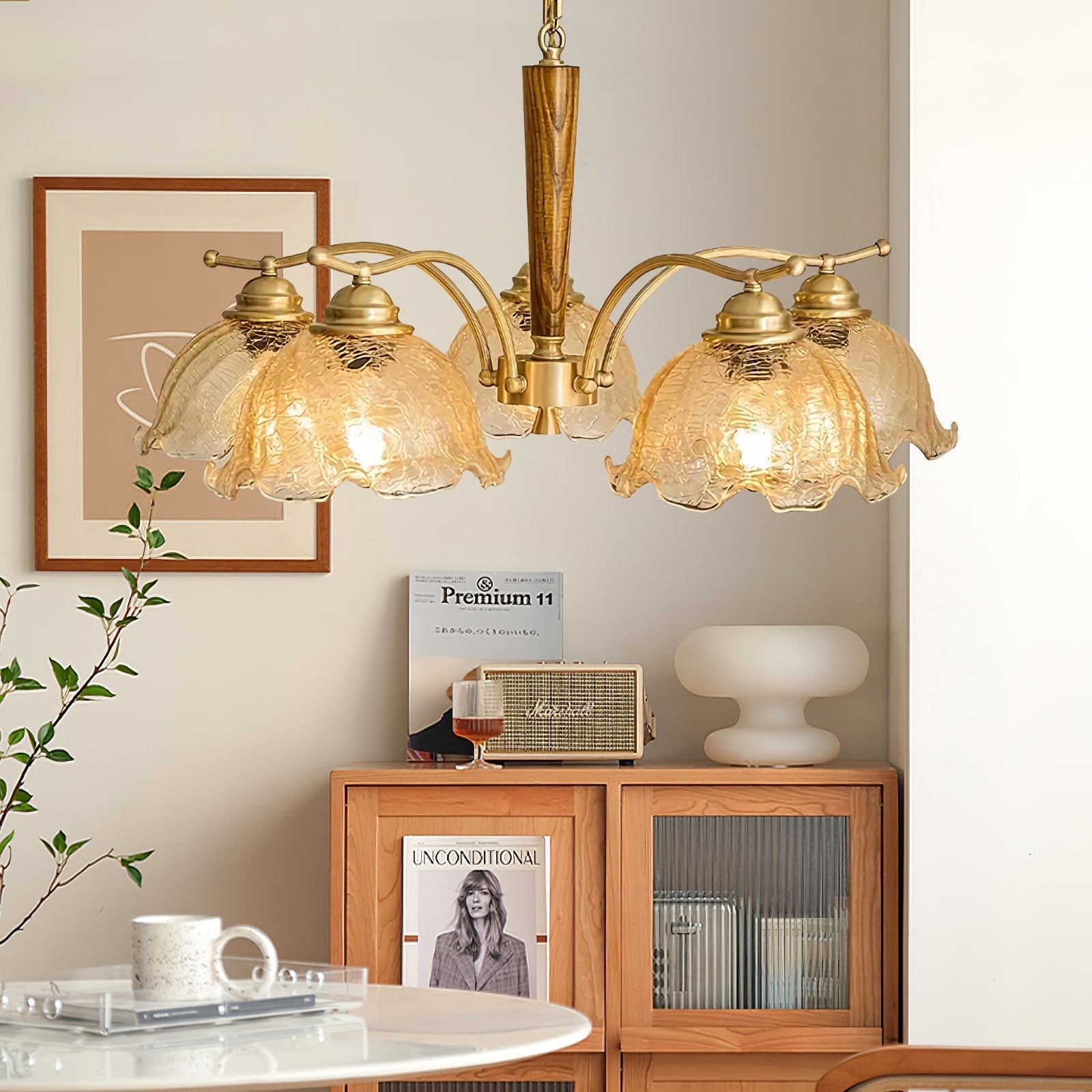 Freyza | Ogle Flower Glass Glass Chandelier – Dining Room Living Room