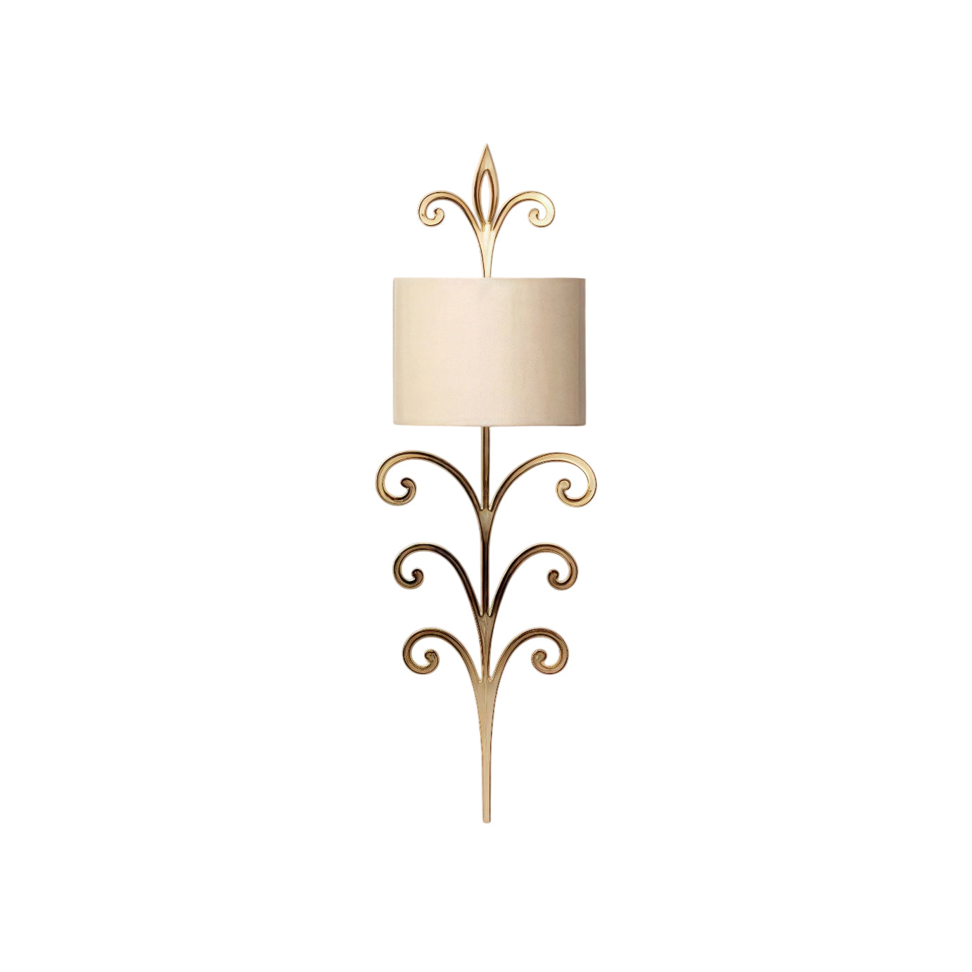 Freyza | Pulse Unique Brass Brass Fabric Wall Light – Bedroom Hallway