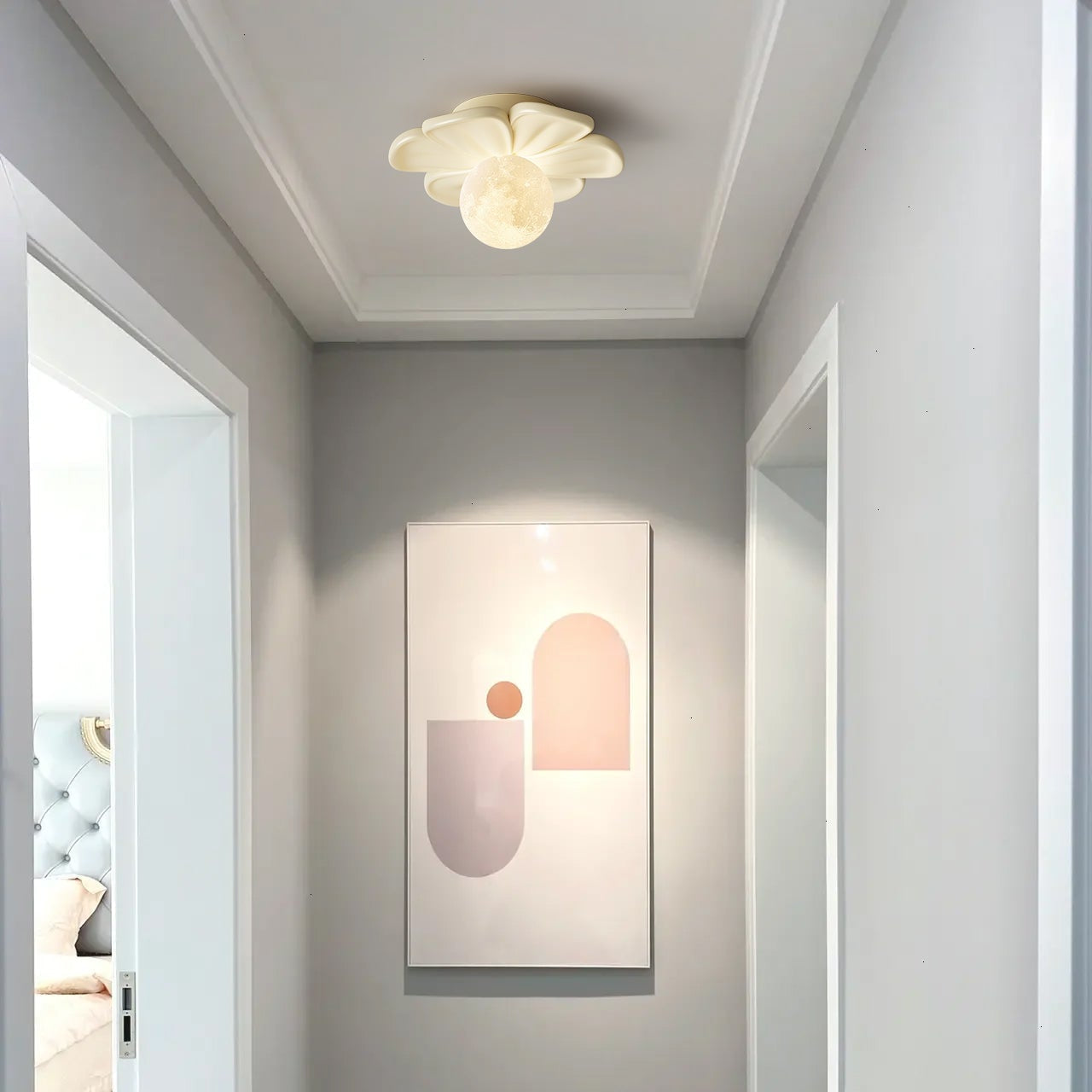 Freyza | Quip Bloom Flower Resin Ceiling Light – Bedroom Living Room
