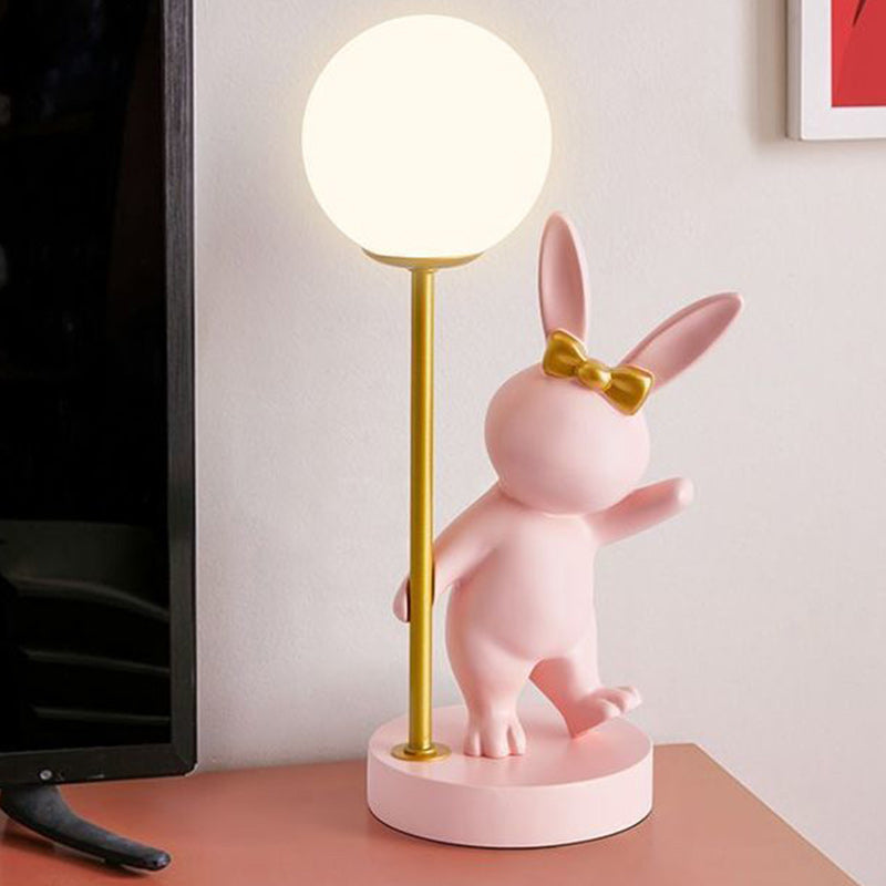 Creative Kids Table Lamp | Cartoon Rabbit LED Light with USB Power Source | Cozy Ceramic Design for Bedtime Ambiance 8