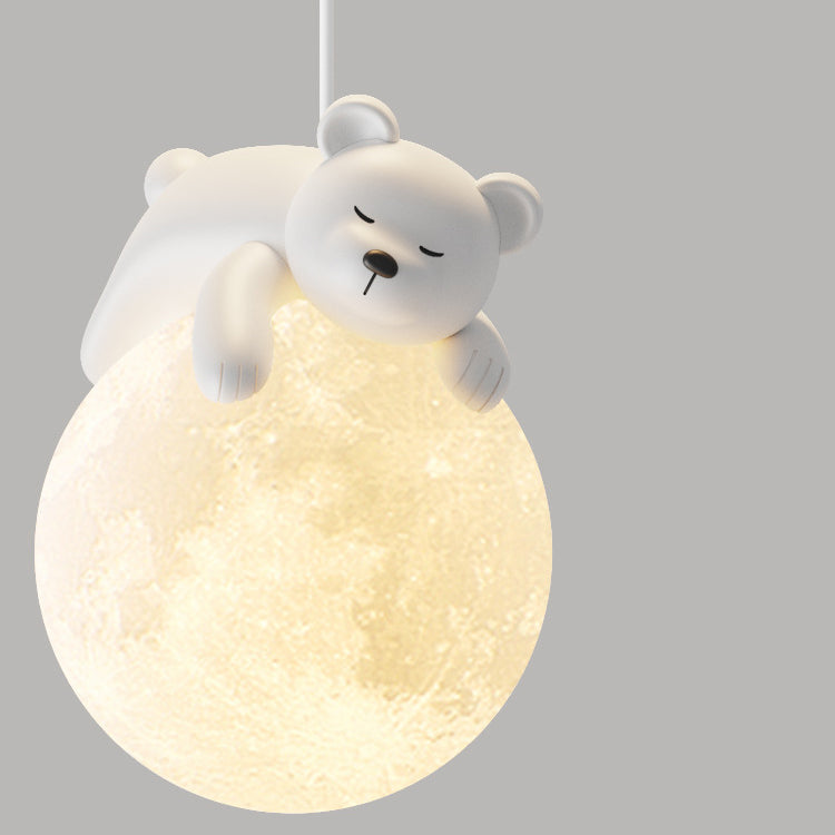 Creative Pendant Light | 3D Printed Rabbit & Moon Design for Kids' Rooms 8
