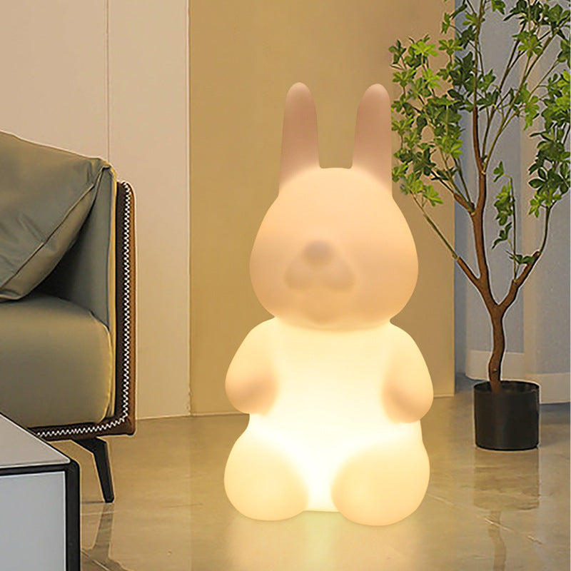 Creative Rabbit | Modern Floor Lamp with Adjustable Height & LED Lighting | Stylish PE Plastic Design for Living Room 0