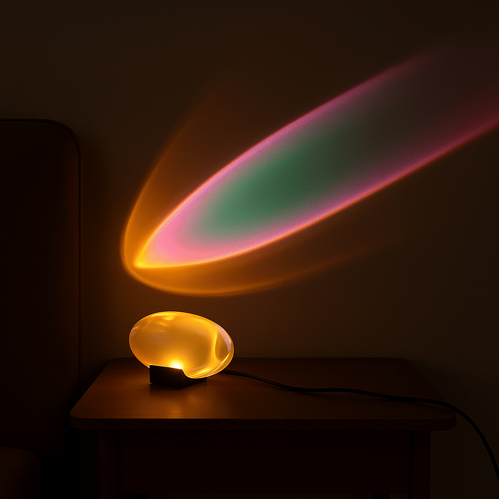 CrystalAura | Elegant Colorful LED Table Lamp with Nickel Base 2