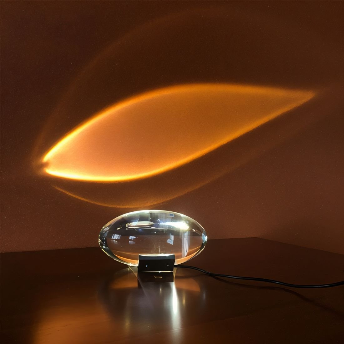 CrystalAura | Elegant Colorful LED Table Lamp with Nickel Base 4