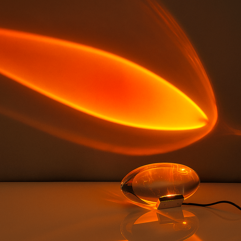 CrystalAura | Elegant Colorful LED Table Lamp with Nickel Base 6