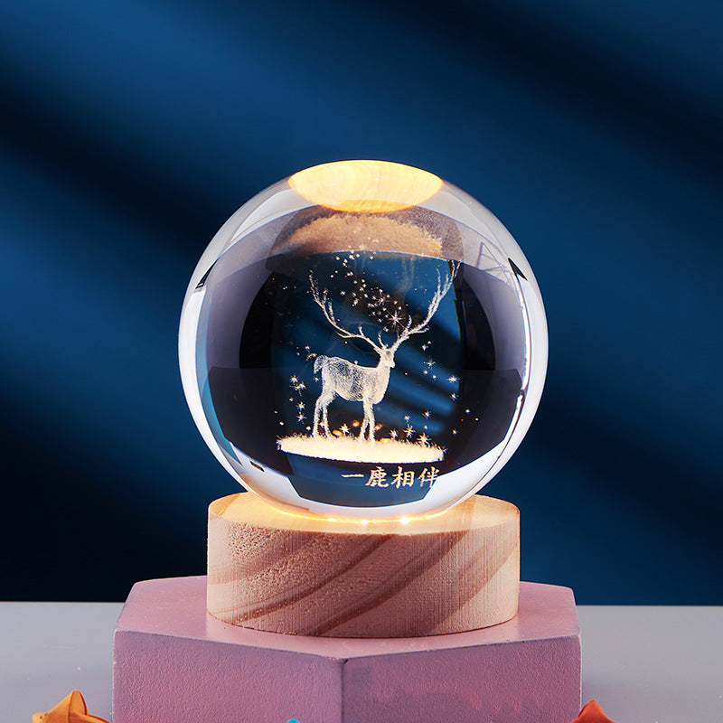 CrystalGlow | Enchanting LED Night Light Lamp with 3D Effect Design 0