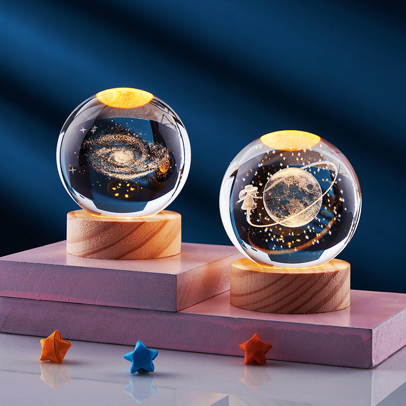 CrystalGlow | Enchanting LED Night Light Lamp with 3D Effect Design 1