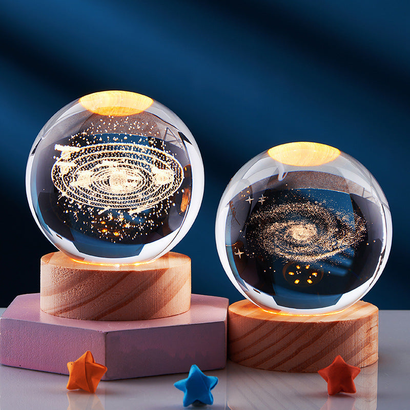 CrystalGlow | Enchanting LED Night Light Lamp with 3D Effect Design 2