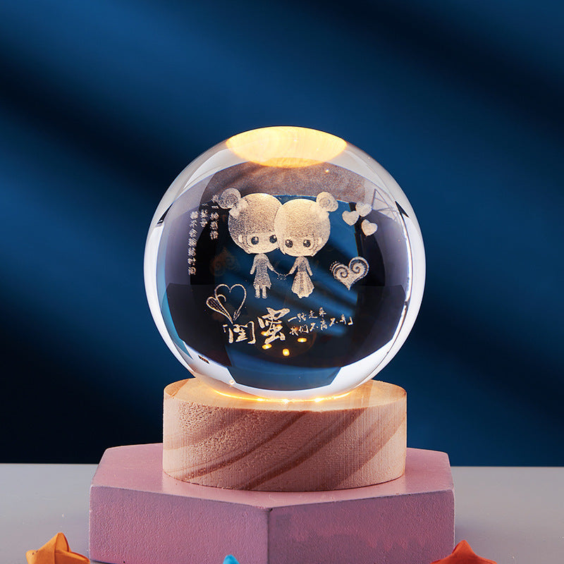 CrystalGlow | Enchanting LED Night Light Lamp with 3D Effect Design 5