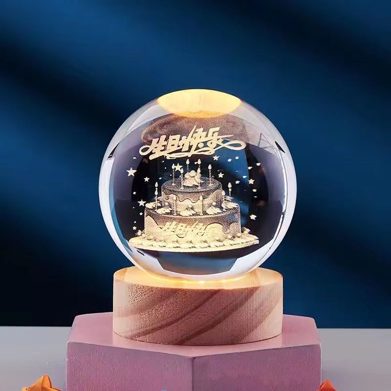 CrystalGlow | Enchanting LED Night Light Lamp with 3D Effect Design 7