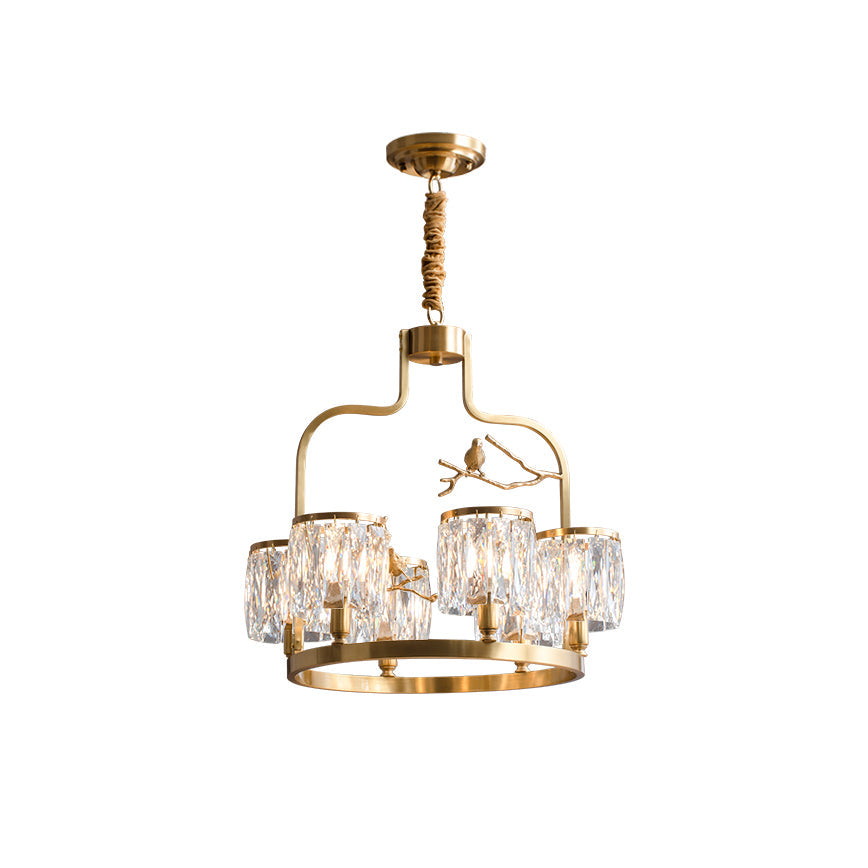 Freyza | Zephyr Bird Brass Brass Crystal Chandelier – Dining Room Living Room