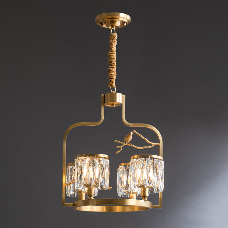 Freyza | Zephyr Bird Brass Brass Crystal Chandelier – Dining Room Living Room
