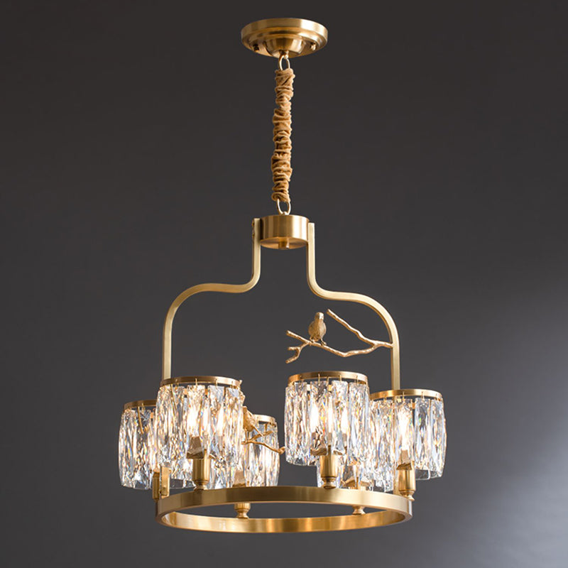 Freyza | Zephyr Bird Brass Brass Crystal Chandelier – Dining Room Living Room