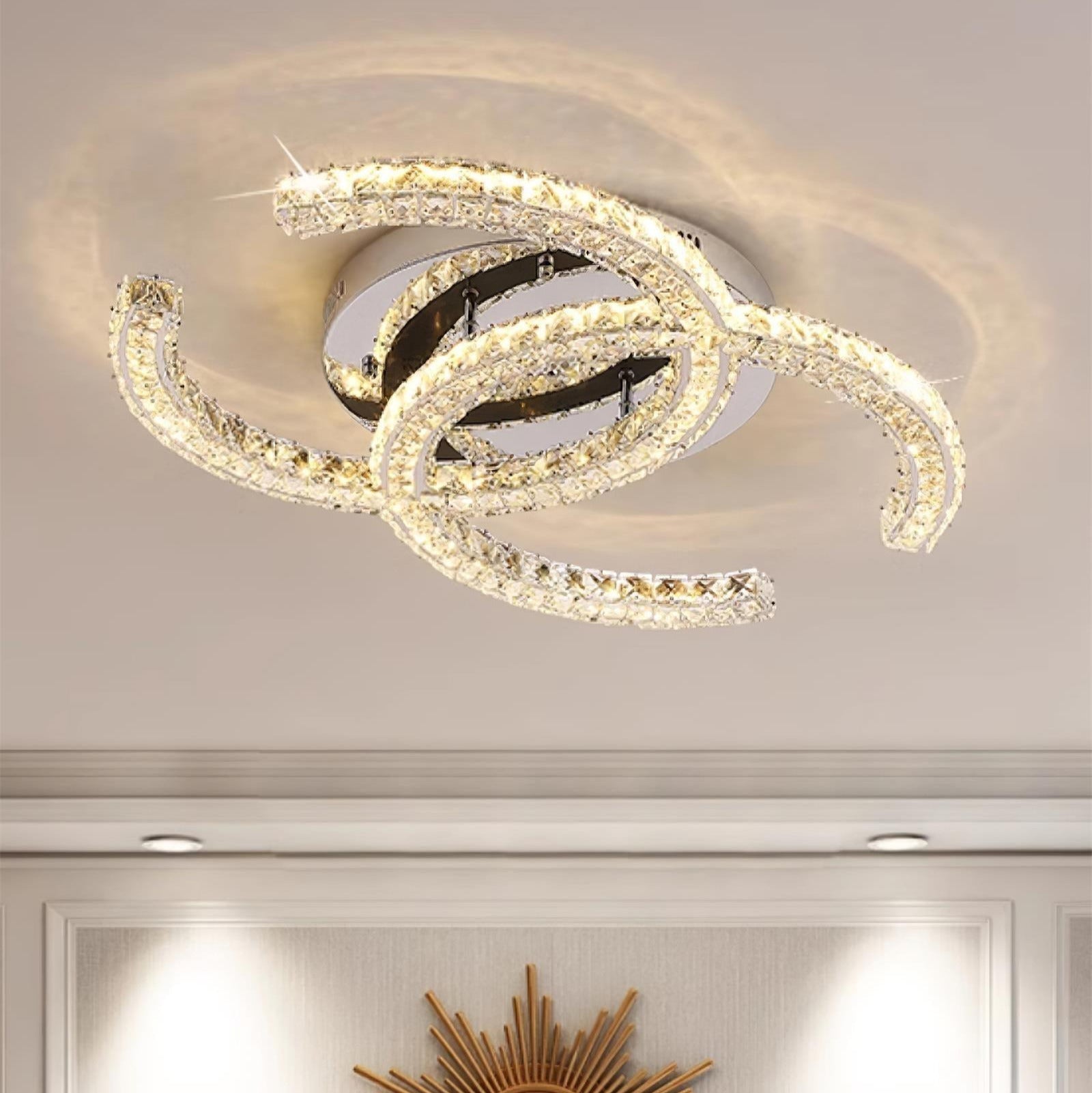 Freyza | Plafonnier encastré en cristal – Chambre, couloir, cuisine