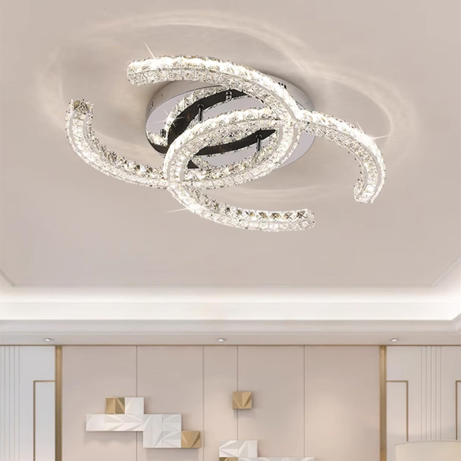 Freyza | Plafonnier encastré en cristal – Chambre, couloir, cuisine
