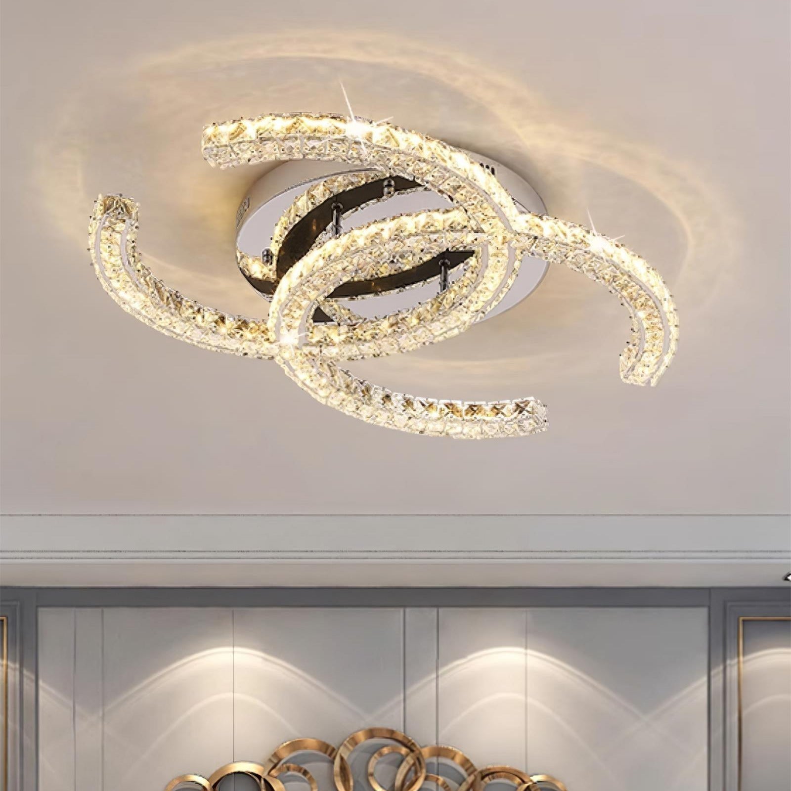 Freyza | Plafonnier encastré en cristal – Chambre, couloir, cuisine