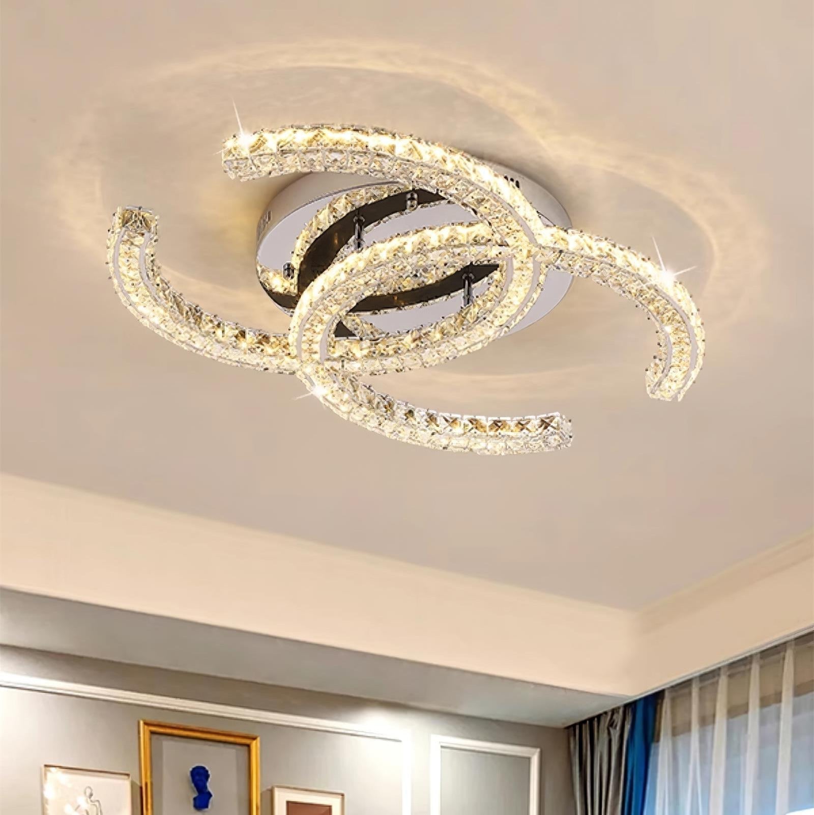 Freyza | Plafonnier encastré en cristal – Chambre, couloir, cuisine