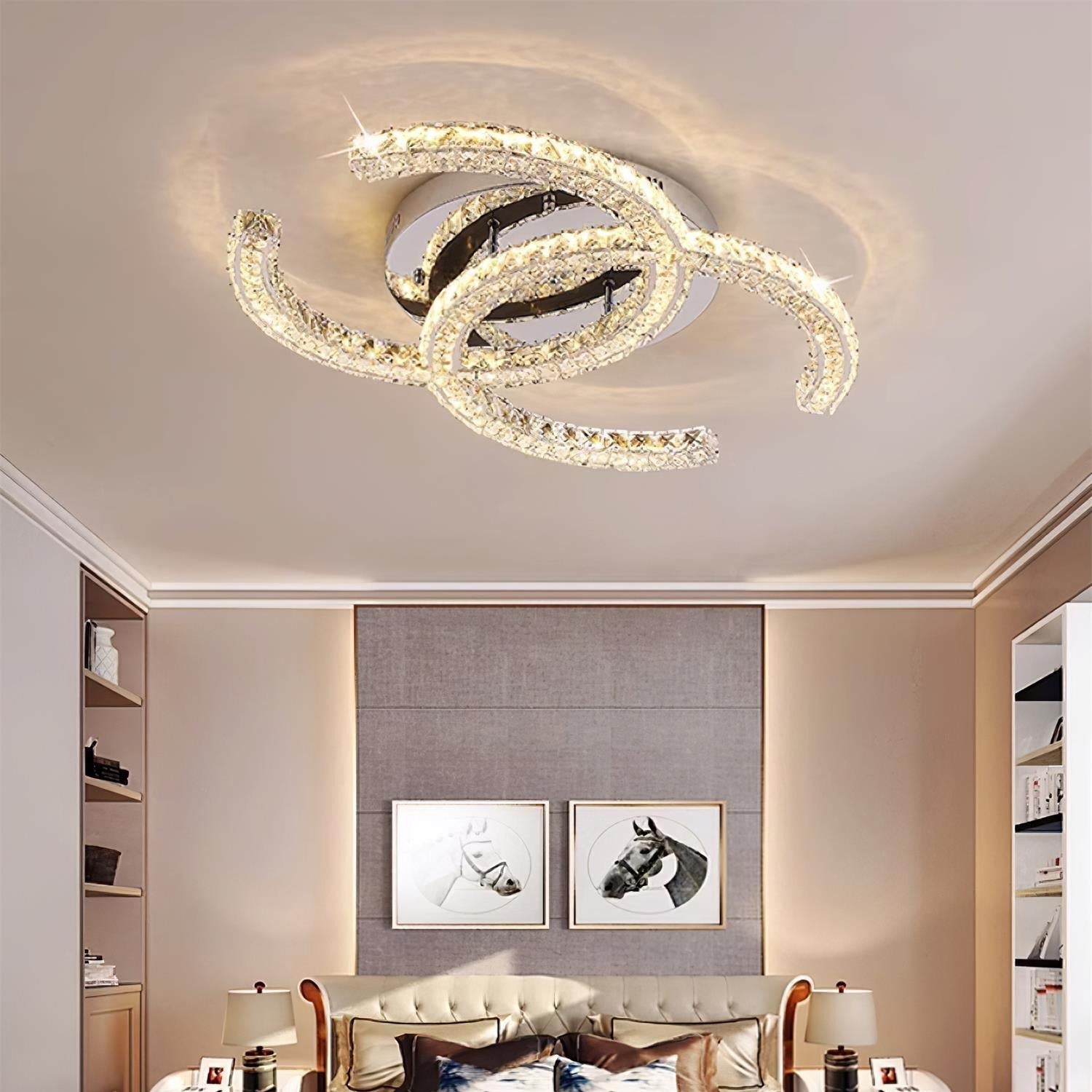 Freyza | Plafonnier encastré en cristal – Chambre, couloir, cuisine