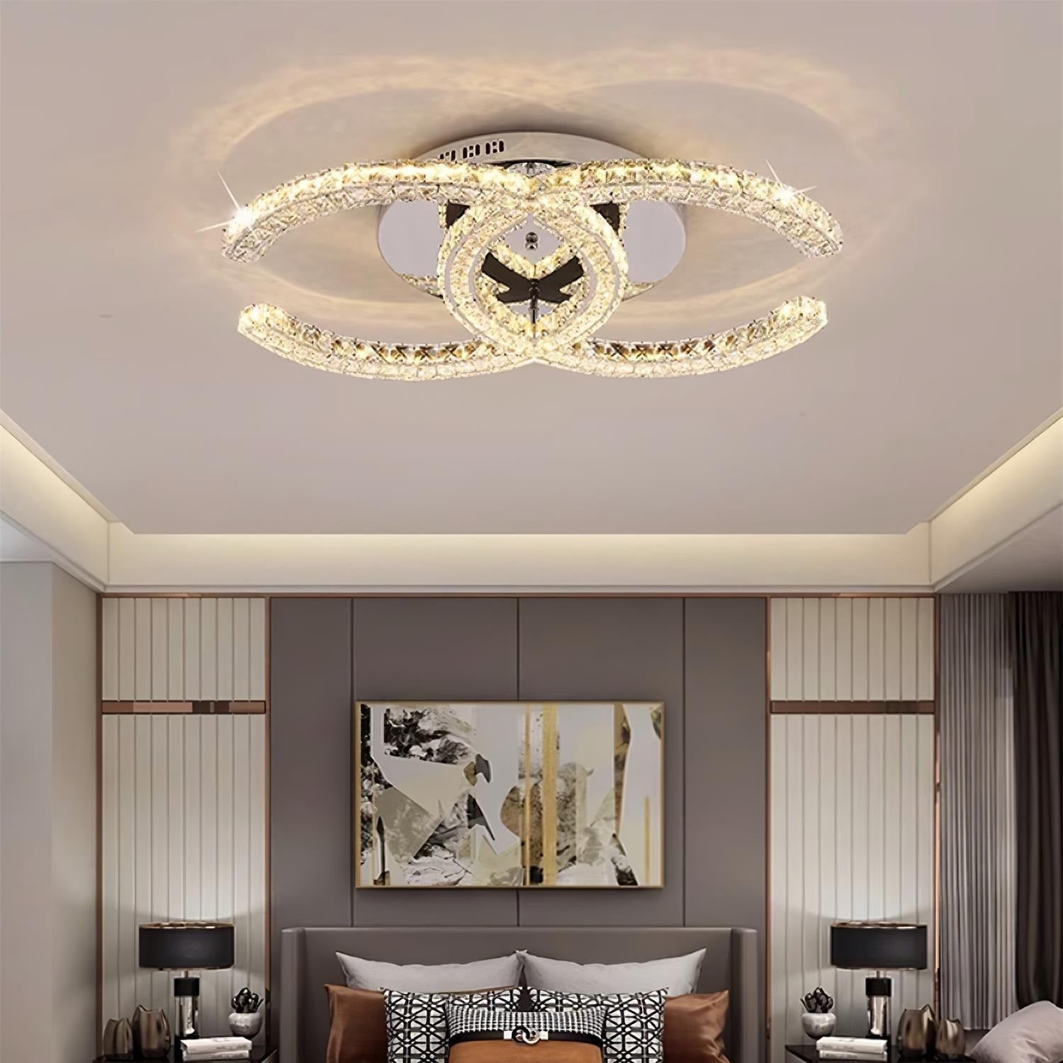 Freyza | Plafonnier encastré en cristal – Chambre, couloir, cuisine