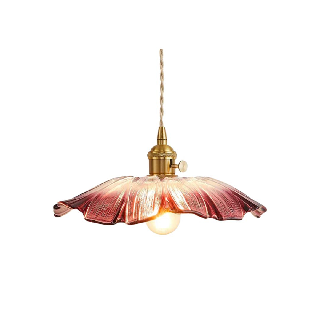 Cullivan Collection | Glass Pendant Light with Adjustable Height | Elegant Flower Design for Stylish Kitchen Illumination 1