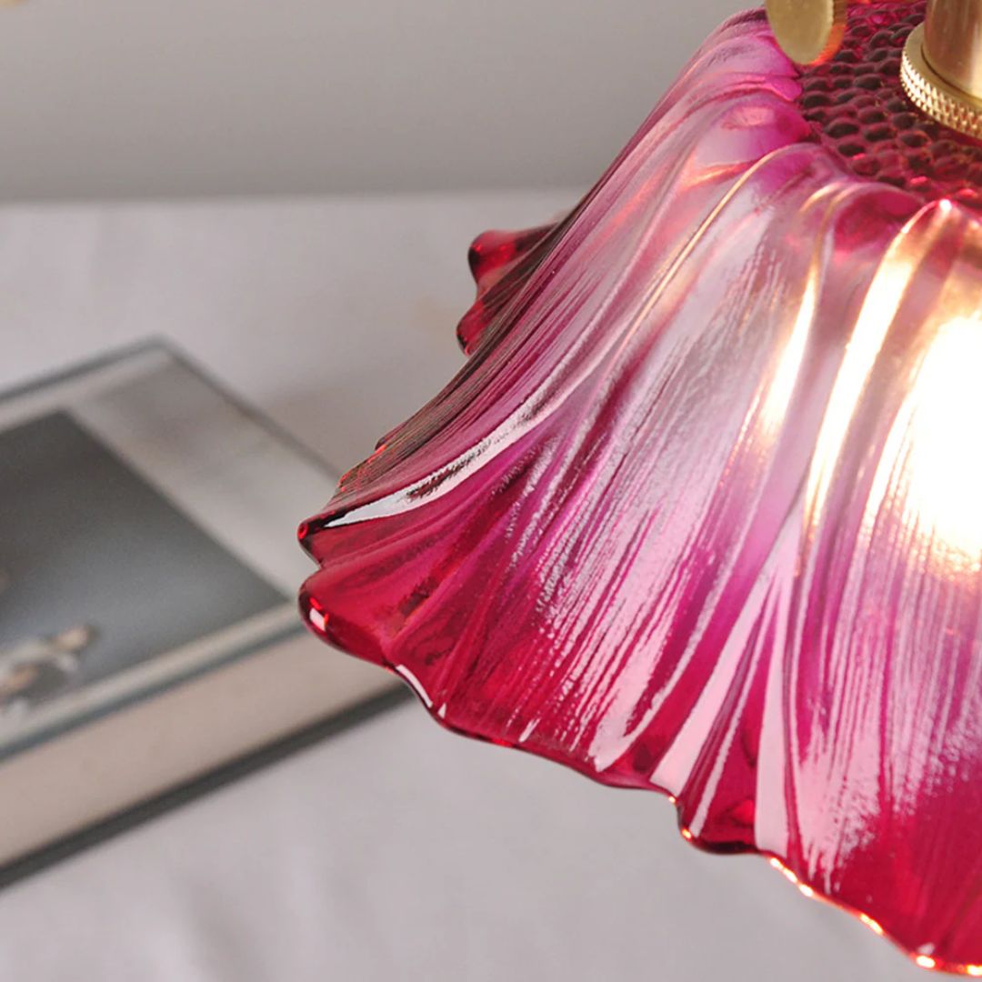 Cullivan Collection | Glass Pendant Light with Adjustable Height | Elegant Flower Design for Stylish Kitchen Illumination 8