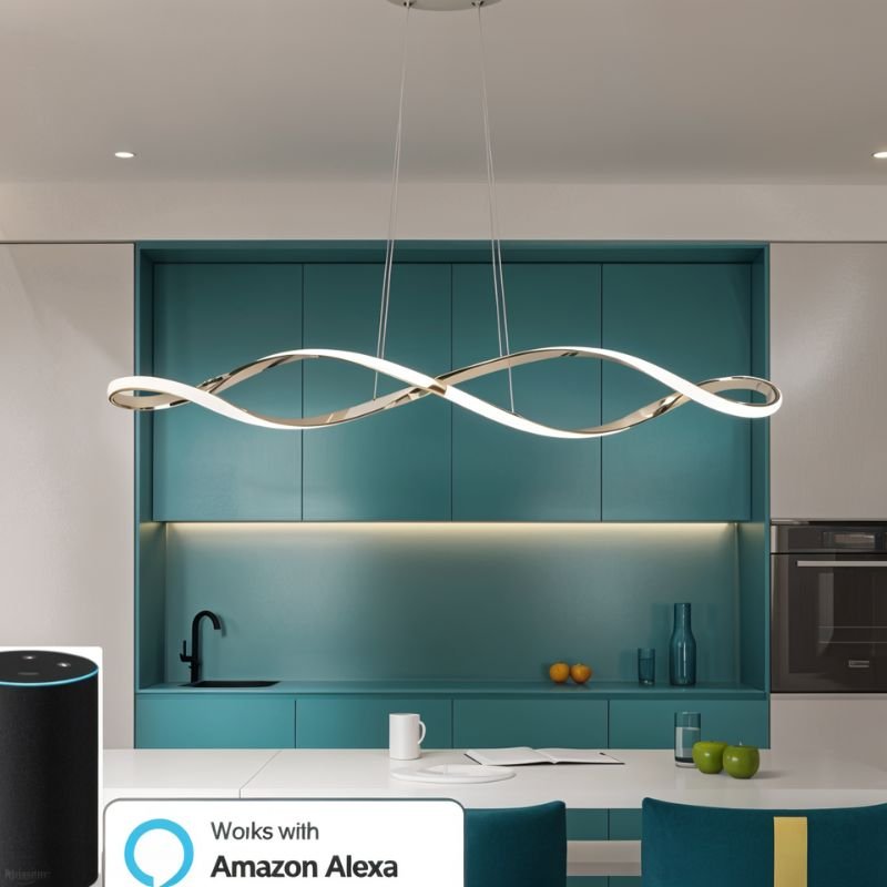 Freyza - Curlicue | Elegant Modern Gold Chandelier Light with Twisted Design