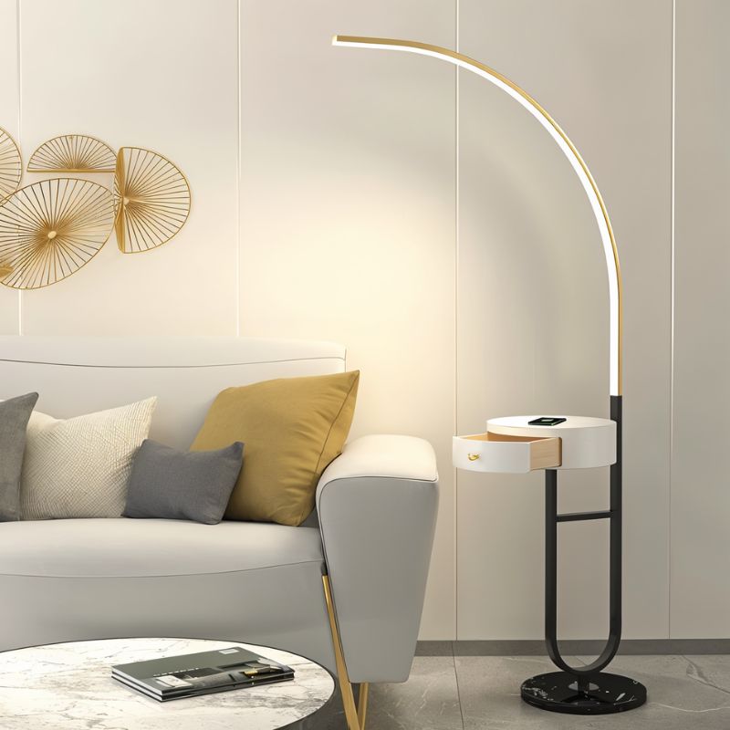 Curva | Modern Dimmable Multifunctional Side Table Lamp with Storage 8