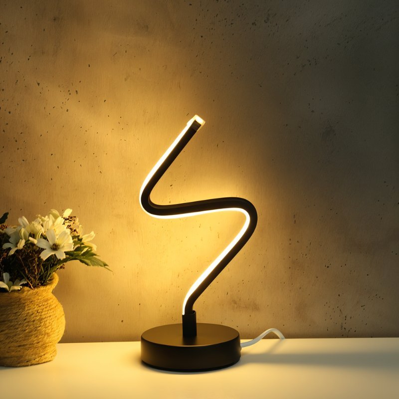 Curvella | Elegant Modern Aluminum LED Table Lamp Design 3