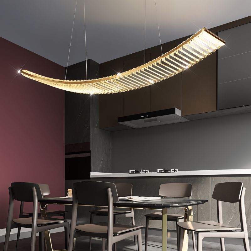 Freyza - CyaneAura | Elegant Modern Crystal Gold Chandelier Light Fixture