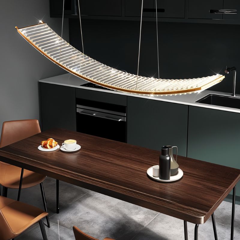 Freyza - CyaneAura | Elegant Modern Crystal Gold Chandelier Light Fixture