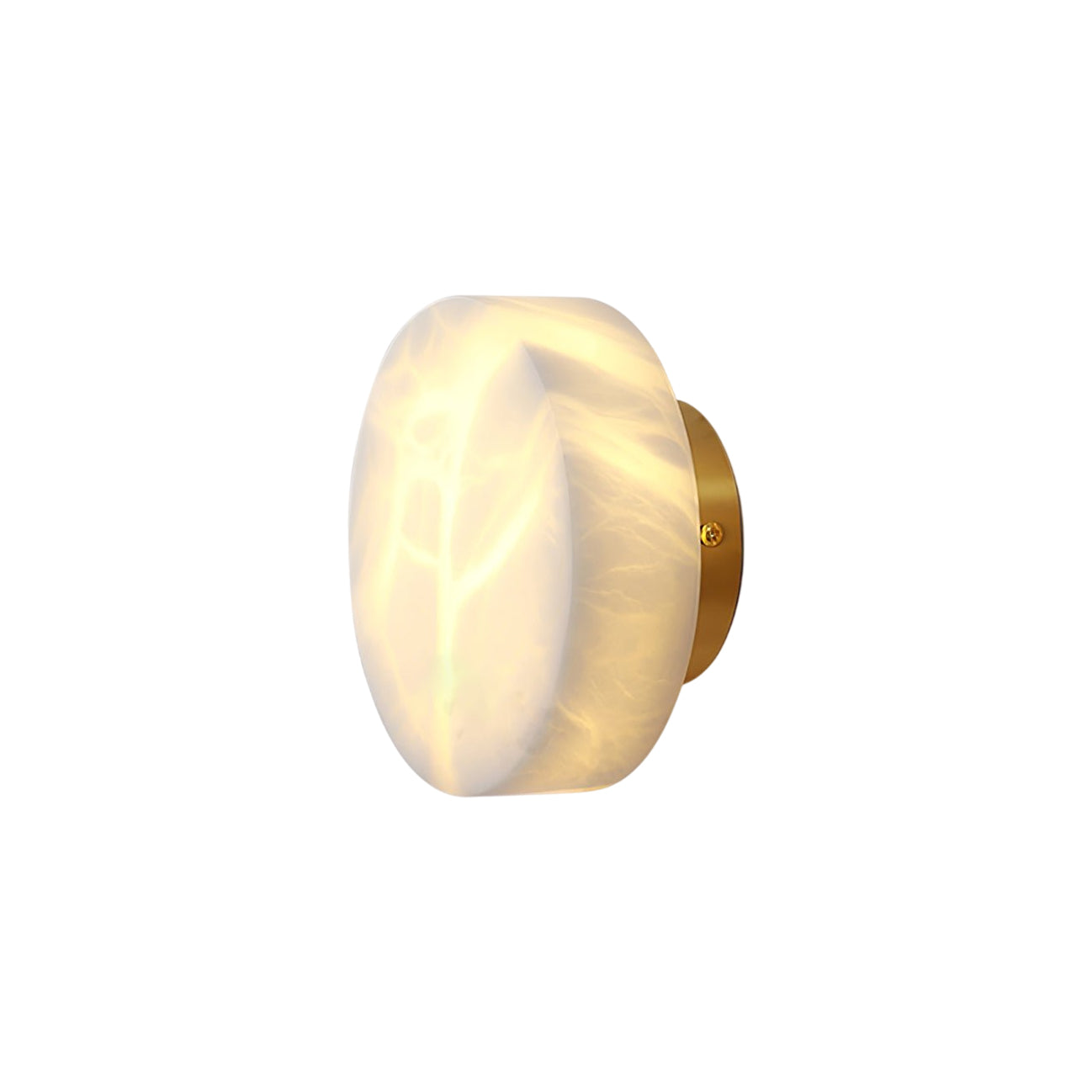 Freyza | Glim Brass Alabaster Brass Wall Light – Bedroom Hallway