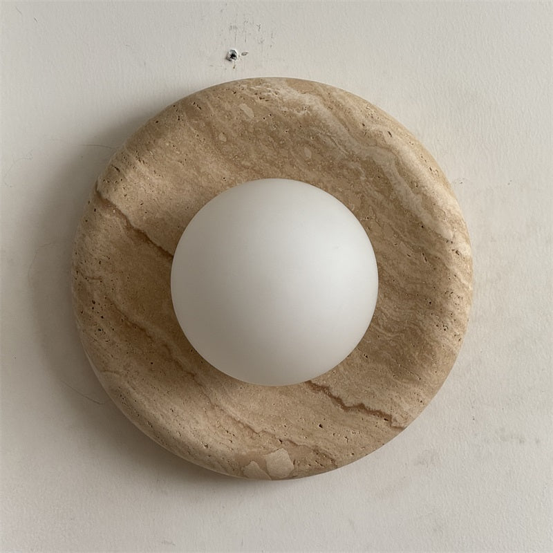 Freyza | Orli Travertine Sconce Wall Light – Bedroom Hallway
