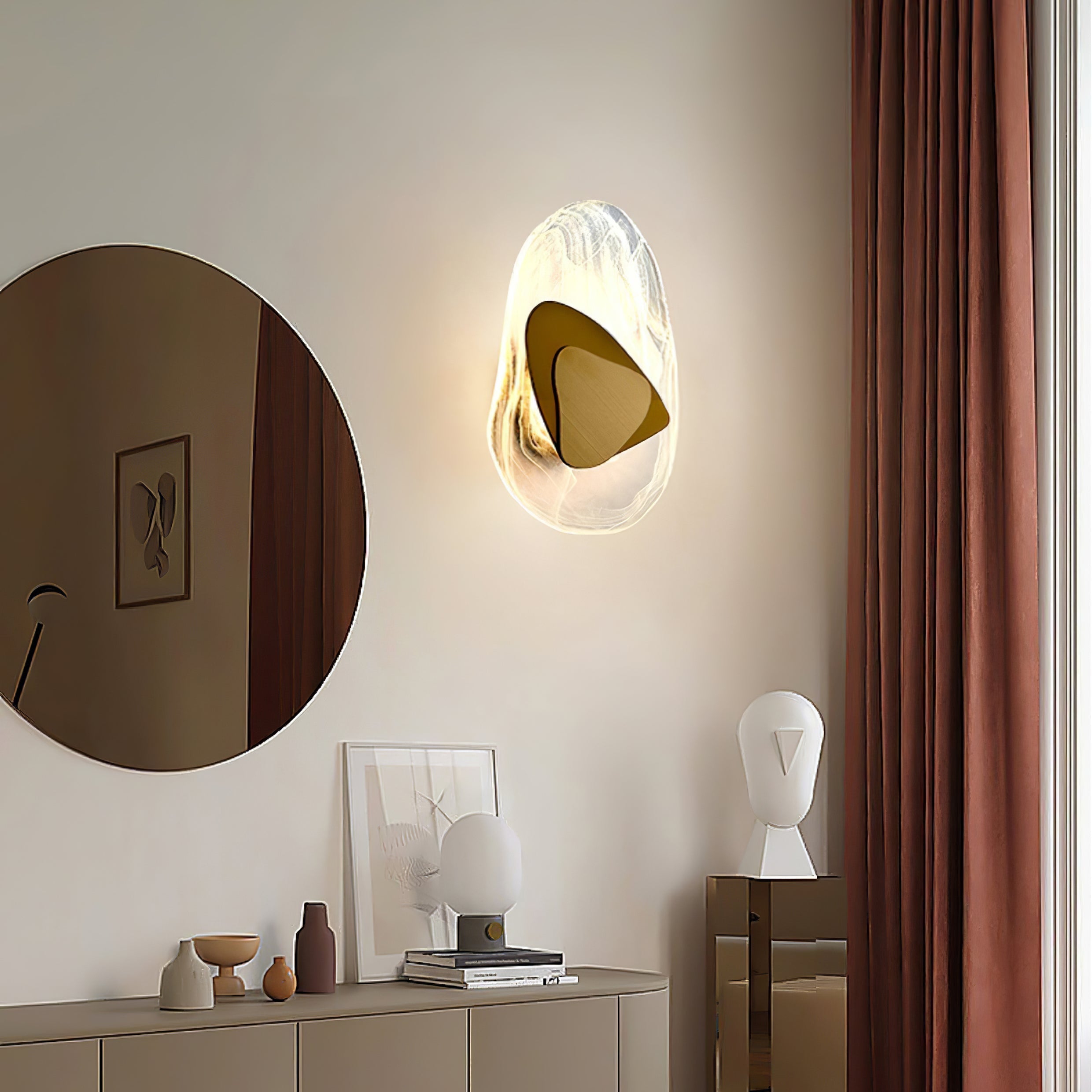 Freyza | Applique murale d’intérieur en verre noir – Chambre, salon