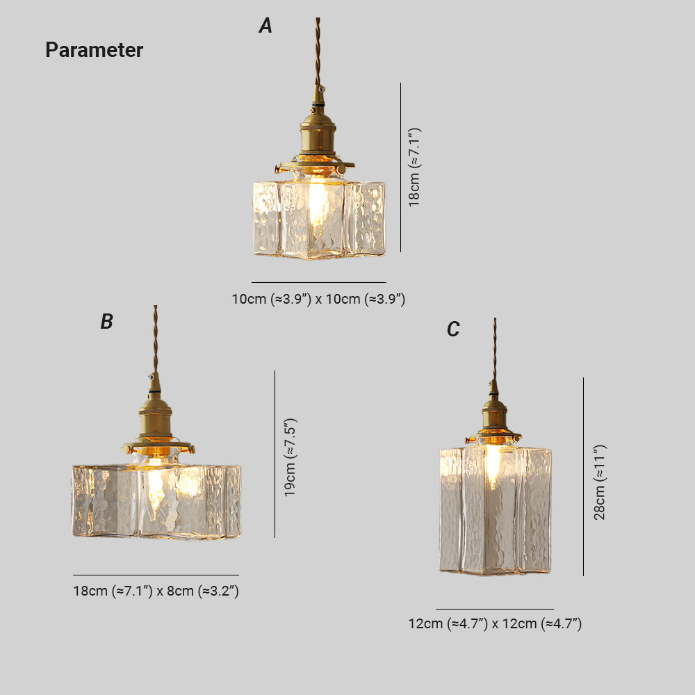 Freyza | Brass Glass Pendant Light – Vintage Kitchen Dining Room