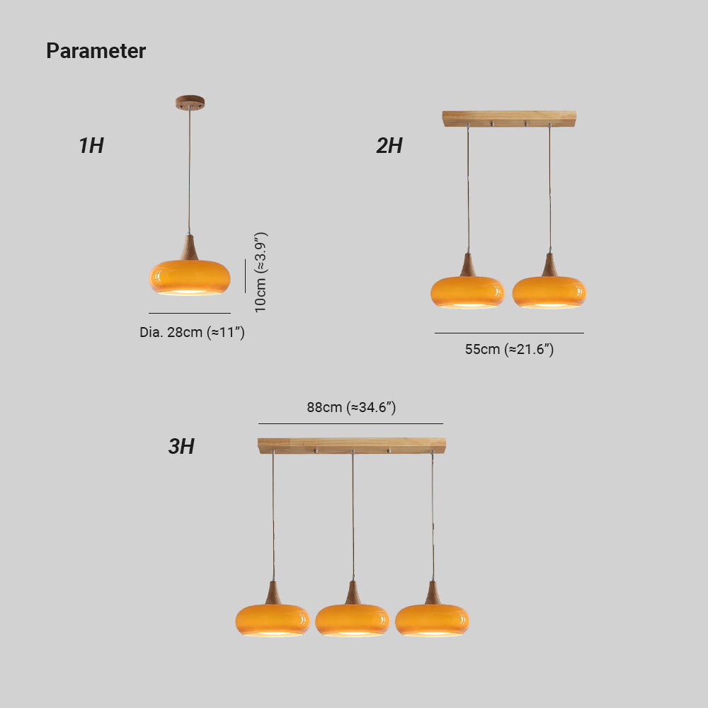 Freyza | Suspension en bois Charlotte – Luminaire suspendu pour cuisine et salle à manger