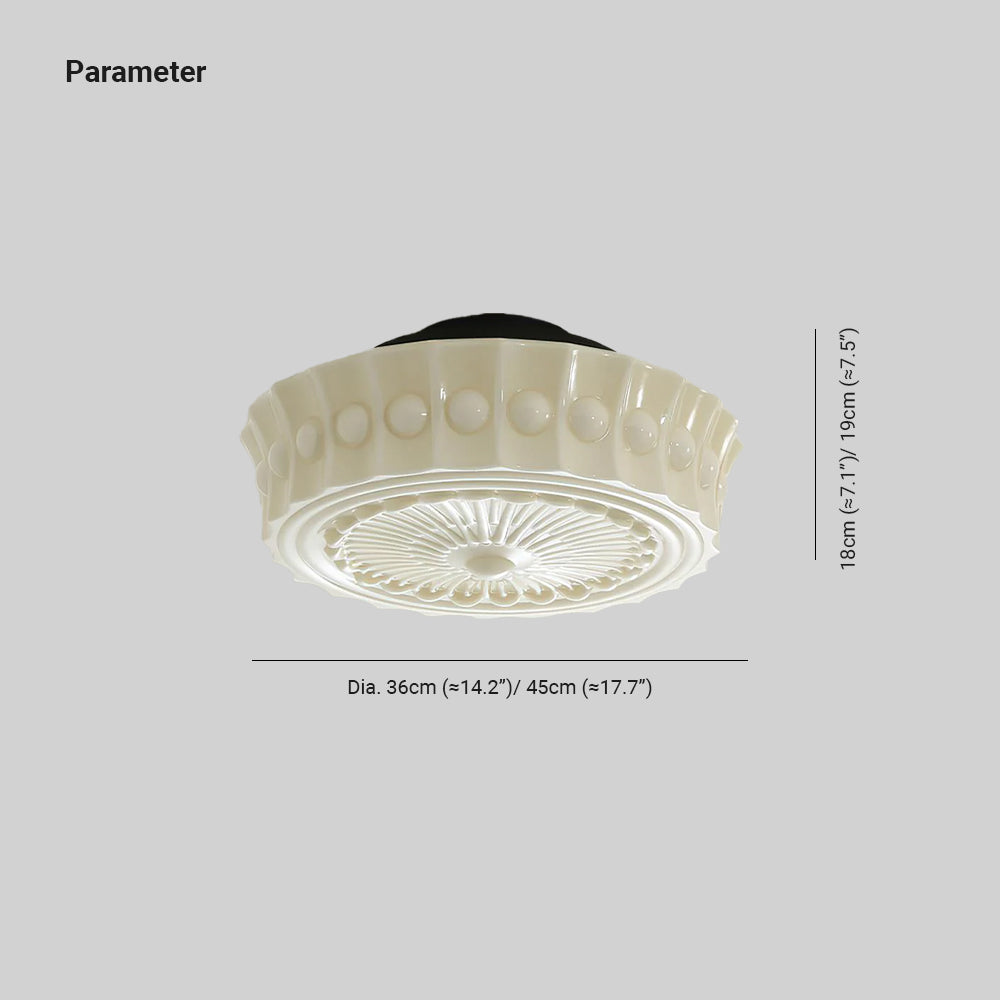 Freyza | Plafonnier encastré en verre – Chambre, couloir, cuisine