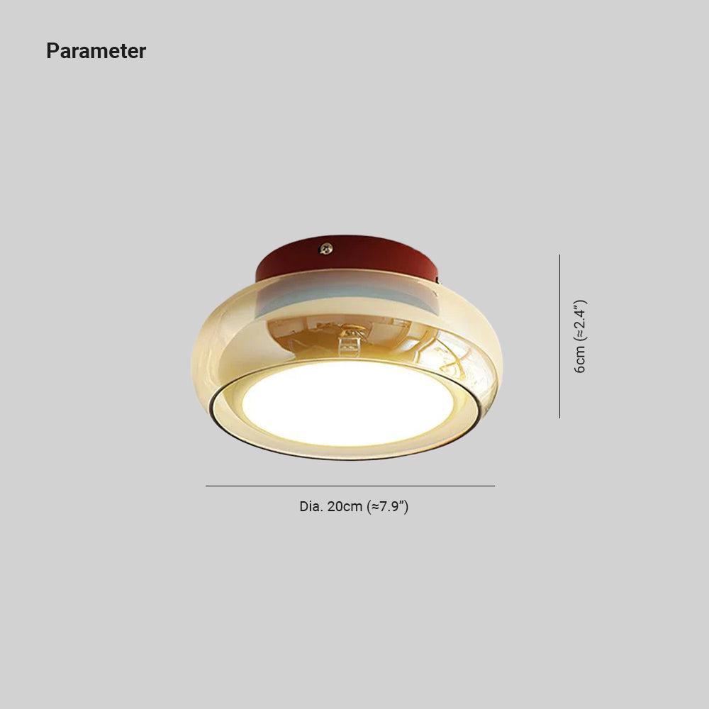 Freyza | Plafonnier rétro en verre affleurant – Chambre, couloir, cuisine retro