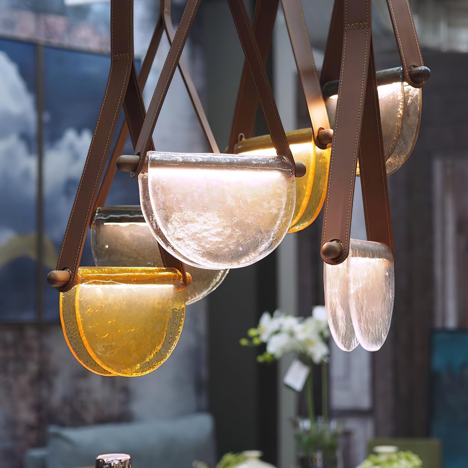 Freyza | Knack Art Glass Glass Pendant Light – Kitchen Dining Room