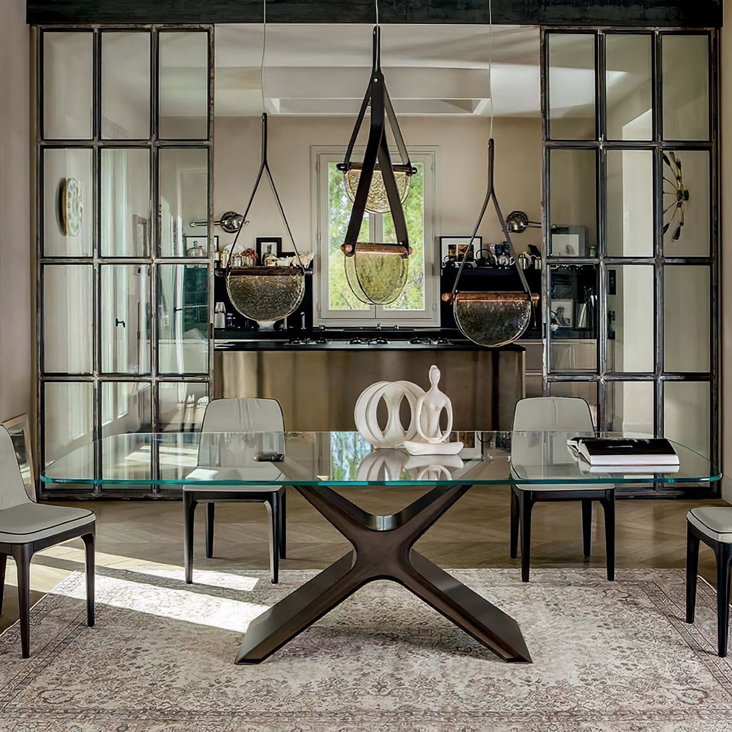 Freyza | Knack Art Glass Glass Pendant Light – Kitchen Dining Room