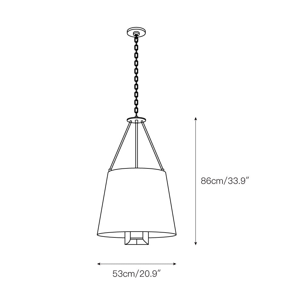 Freyza | Loom Vintage Industrial Brass Fabric Pendant Light – Industrial Kitchen Dining Room
