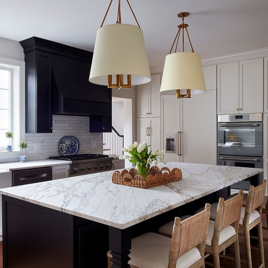 Freyza | Loom Vintage Industrial Brass Fabric Pendant Light – Industrial Kitchen Dining Room