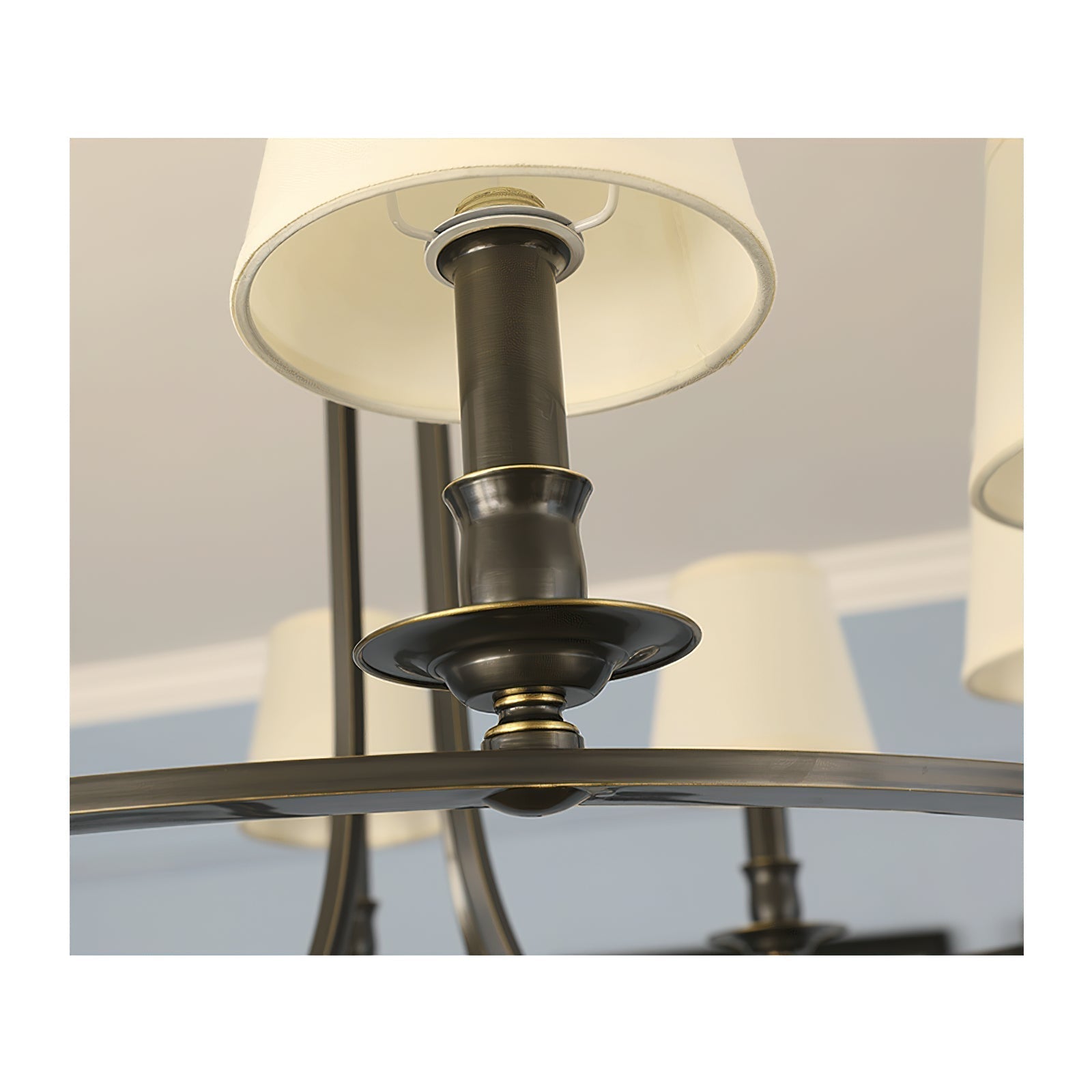 Freyza | Plume Vintage Elegance Brass Fabric Chandelier – Vintage Dining Room Living Room
